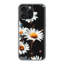 Чехол с ромашками на iPhone 16 Pro Max – Белые ромашки