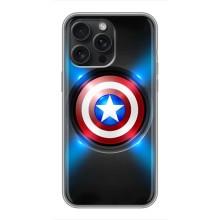 Чехол с Щитом Капитана Америки на iPhone 16 Pro Max – Яркий Щит Капитана