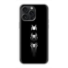 Чехол Супергерой Человека Паука на iPhone 16 Pro Max – Лого паука