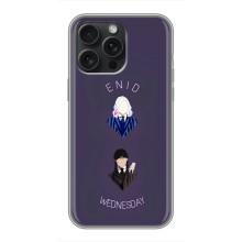 Чехлы Венсдей на iPhone 16 Pro Max Уэнсдей (AlphaPrint) (Уэнздей и подруга)