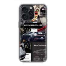 Чохол з авто Порше для iPhone 16 Pro Max – Колаж Порше
