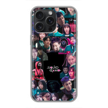 Чехол Гра в кальмара для iPhone 16 Pro Max – Коллаж игры кальмара