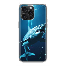Чехол с картинкой «Хищники» для iPhone 16 Pro Max – Акула