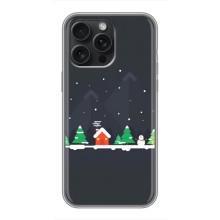 Силиконовый бампер на рождество для iPhone 16 Pro Max – Город зимний