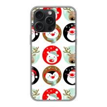 Силиконовый бампер на рождество для iPhone 16 Pro Max – Рождественский принт