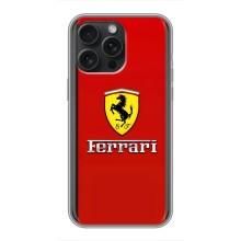 Силіконовий бампер з картинкою машини на iPhone 16 Pro Max – Ferrari Logo