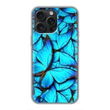 Силиконовый бампер с картинкой животных для iPhone 16 Pro Max (Крылья бабочек)