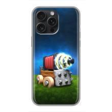 Силиконовый Чехол (атрибутика Клеш Роял) для iPhone 16 Pro Max – Пушка