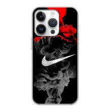 Силиконовый Чехол на iPhone 16 Pro Max с картинкой Nike (Nike дым)