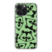 Силиконовый Чехол с Енотами на iPhone 16 Pro Max – Мордочки Енота