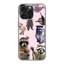 Силиконовый Чехол с Енотами на iPhone 16 Pro Max – Смешные Еноты