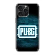 Чохол (TPU) з картинкою "Лого Пабг" на Айфон 16 Про Макс (Лого PUBG)
