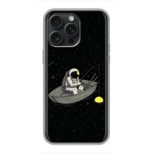 Силіконовый Чохол з принтом "Космонавти" на iPhone 16 Pro Max – Космонавт на рибалці