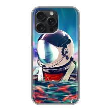 Силіконовый Чохол з принтом "Космонавти" на iPhone 16 Pro Max – Космонавт у воді