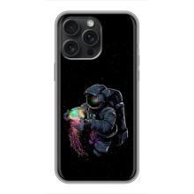 Силіконовый Чохол з принтом "Космонавти" на iPhone 16 Pro Max – В руках земля