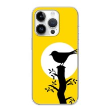 Силіконовий бампер з птичкою на iPhone 16 Pro Max