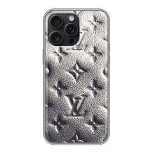 Текстурный Чехол Louis Vuitton для Айфон 16 Про Макс (Бежевый ЛВ)