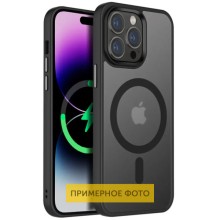 TPU+PC чохол Metal Buttons with MagSafe Colorful для Apple iPhone 16 Pro (6.3") (Чорний)