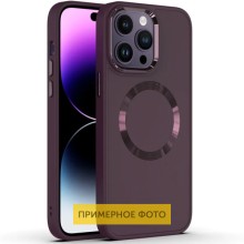 TPU чехол Bonbon Metal Style with MagSafe для Apple iPhone 16 Pro (6.3") (Бордовый)