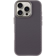 Чехол TPU+PC Carbon with MagSafe для Apple iPhone 16 Pro (6.3") (Grey)