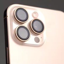 Защитное стекло BlueO Metal на камеру для Apple iPhone 16 Pro / 16 Pro Max / 15 Pro / 15 Pro Max – Золотой