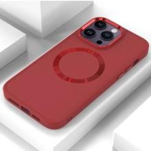 TPU чохол Bonbon Metal Style with MagSafe для Apple iPhone 16 Pro (6.3") – Червоний