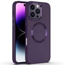 TPU чохол Bonbon Metal Style with MagSafe для Apple iPhone 16 Pro (6.3") – Фіолетовий