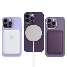 TPU чохол Bonbon Metal Style with MagSafe для Apple iPhone 16 Pro (6.3") – Фіолетовий