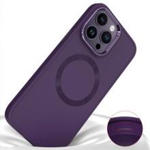 TPU чохол Bonbon Metal Style with MagSafe для Apple iPhone 16 Pro (6.3") – Фіолетовий