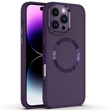 TPU чехол Bonbon Metal Style with MagSafe для Apple iPhone 16 Pro (6.3") – Фиолетовый