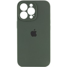 Чехол Silicone Case Full Camera Protective (AA) для Apple iPhone 16 Pro (6.3") (Зеленый)