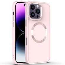 TPU чохол Bonbon Metal Style with MagSafe для Apple iPhone 16 Pro (6.3") – Рожевий