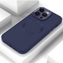 TPU чохол Bonbon Metal Style with MagSafe для Apple iPhone 16 Pro (6.3") – Синій
