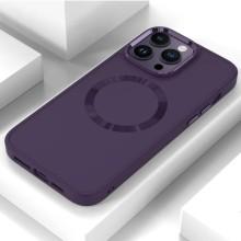 TPU чохол Bonbon Metal Style with MagSafe для Apple iPhone 16 Pro (6.3") – Фіолетовий