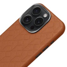 Шкіряний чохол Carved with MagSafe для Apple iPhone 16 Pro (6.3") – Помаранчевий