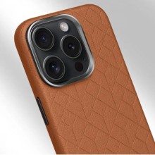 Шкіряний чохол Carved with MagSafe для Apple iPhone 16 Pro (6.3") – Помаранчевий