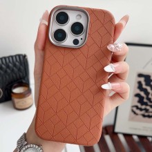 Шкіряний чохол Carved with MagSafe для Apple iPhone 16 Pro (6.3") – Помаранчевий