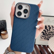 Шкіряний чохол Carved with MagSafe для Apple iPhone 16 Pro (6.3") – Блакитний