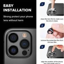 Захисне скло Metal Classic на камеру (у упак.) для Apple iPhone 16 Pro (6.3") / 16 Pro Max (6.9") – Чорний