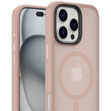 TPU+PC чехол Metal Buttons with MagSafe Colorful для Apple iPhone 16 Pro (6.3") – Золотой