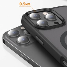 TPU+PC чехол Metal Buttons with MagSafe Colorful для Apple iPhone 16 Pro (6.3") – Черный