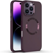 TPU чехол Bonbon Metal Style with MagSafe для Apple iPhone 16 Pro (6.3") – Бордовый