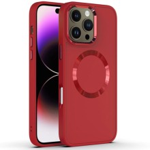 TPU чехол Bonbon Metal Style with MagSafe для Apple iPhone 16 Pro (6.3") – Красный