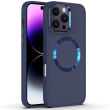 TPU чехол Bonbon Metal Style with MagSafe для Apple iPhone 16 Pro (6.3") – Синий