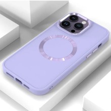 TPU чехол Bonbon Metal Style with MagSafe для Apple iPhone 16 Pro (6.3") – Сиреневый