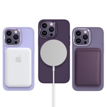 TPU чехол Bonbon Metal Style with MagSafe для Apple iPhone 16 Pro (6.3") – Фиолетовый