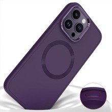 TPU чехол Bonbon Metal Style with MagSafe для Apple iPhone 16 Pro (6.3") – Фиолетовый