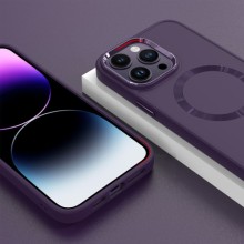 TPU чехол Bonbon Metal Style with MagSafe для Apple iPhone 16 Pro (6.3") – Фиолетовый