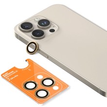 Защитное стекло BlueO Metal на камеру для Apple iPhone 16 Pro / 16 Pro Max / 15 Pro / 15 Pro Max – Золотой