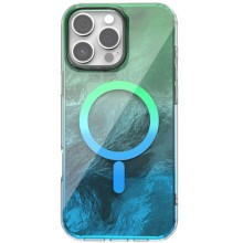 Чехол TPU Shiny Mountain (MagFit) для Apple iPhone 16 Pro (6.3") – Зеленый